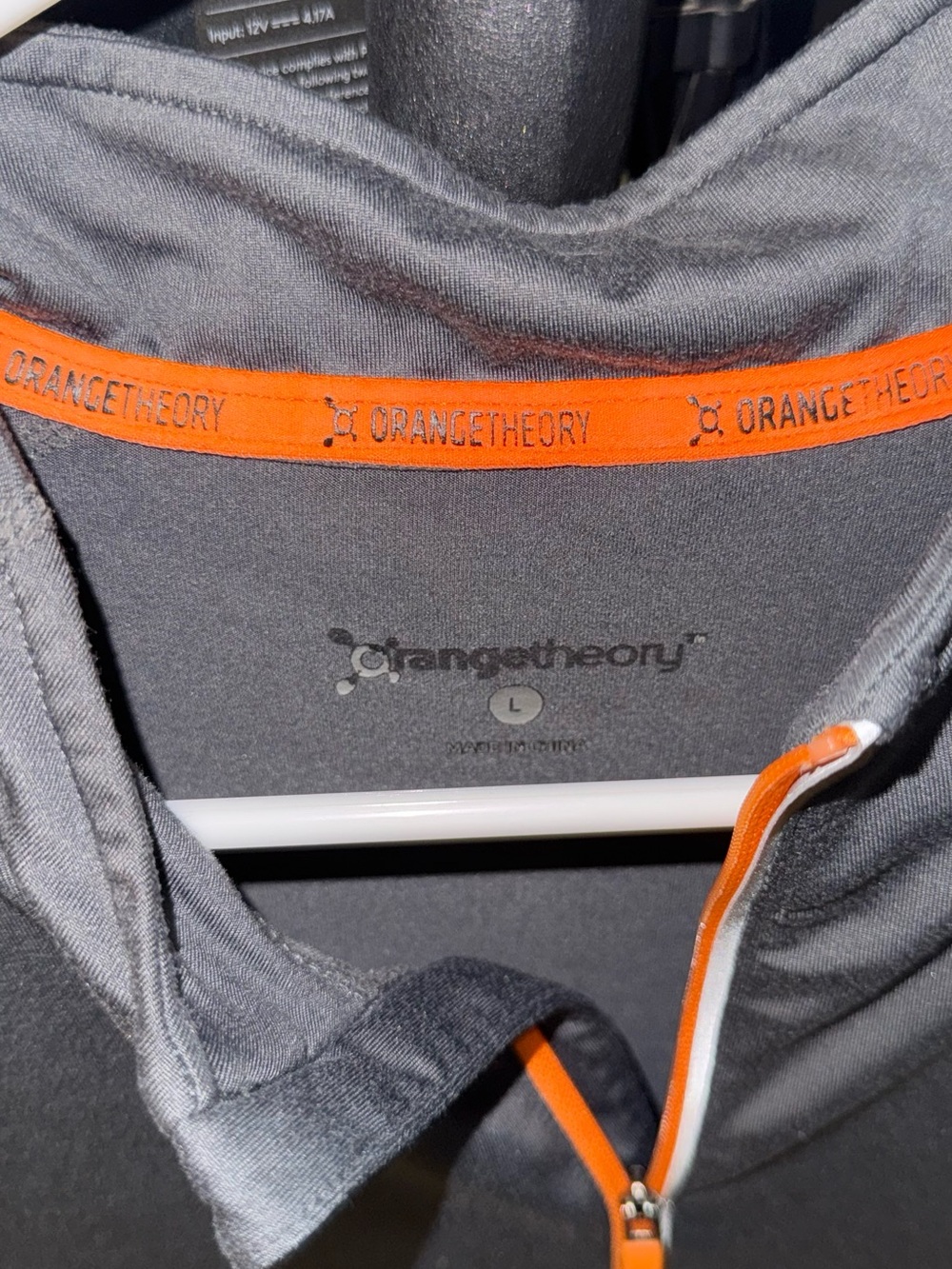 Orangetheory Men's Gray Performance Jacket with Orange Trim